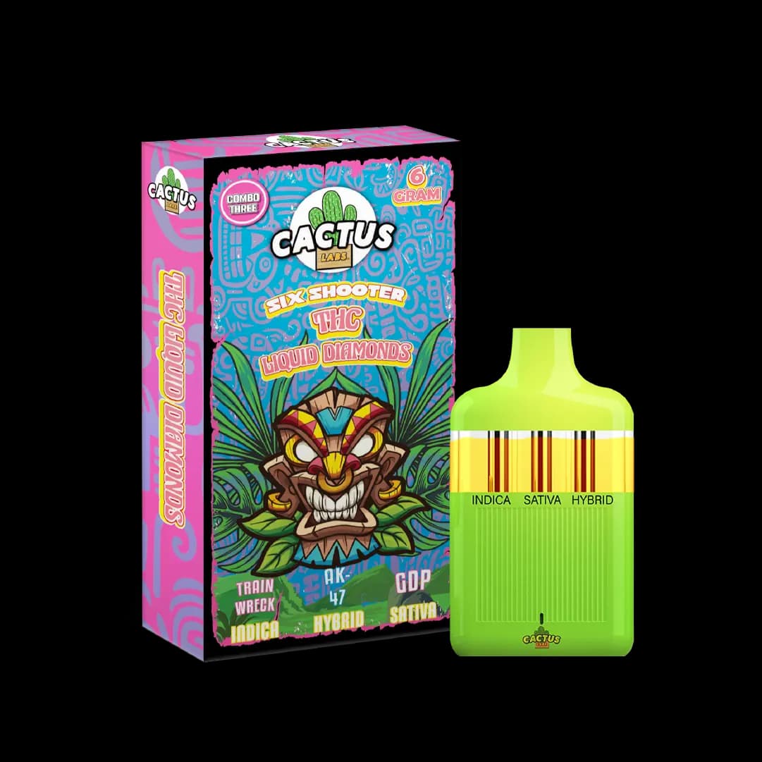 THC Train Wreck + AK-47 + GDP Combo Three 6GM - Six Shooter THC Liquid Diamond
