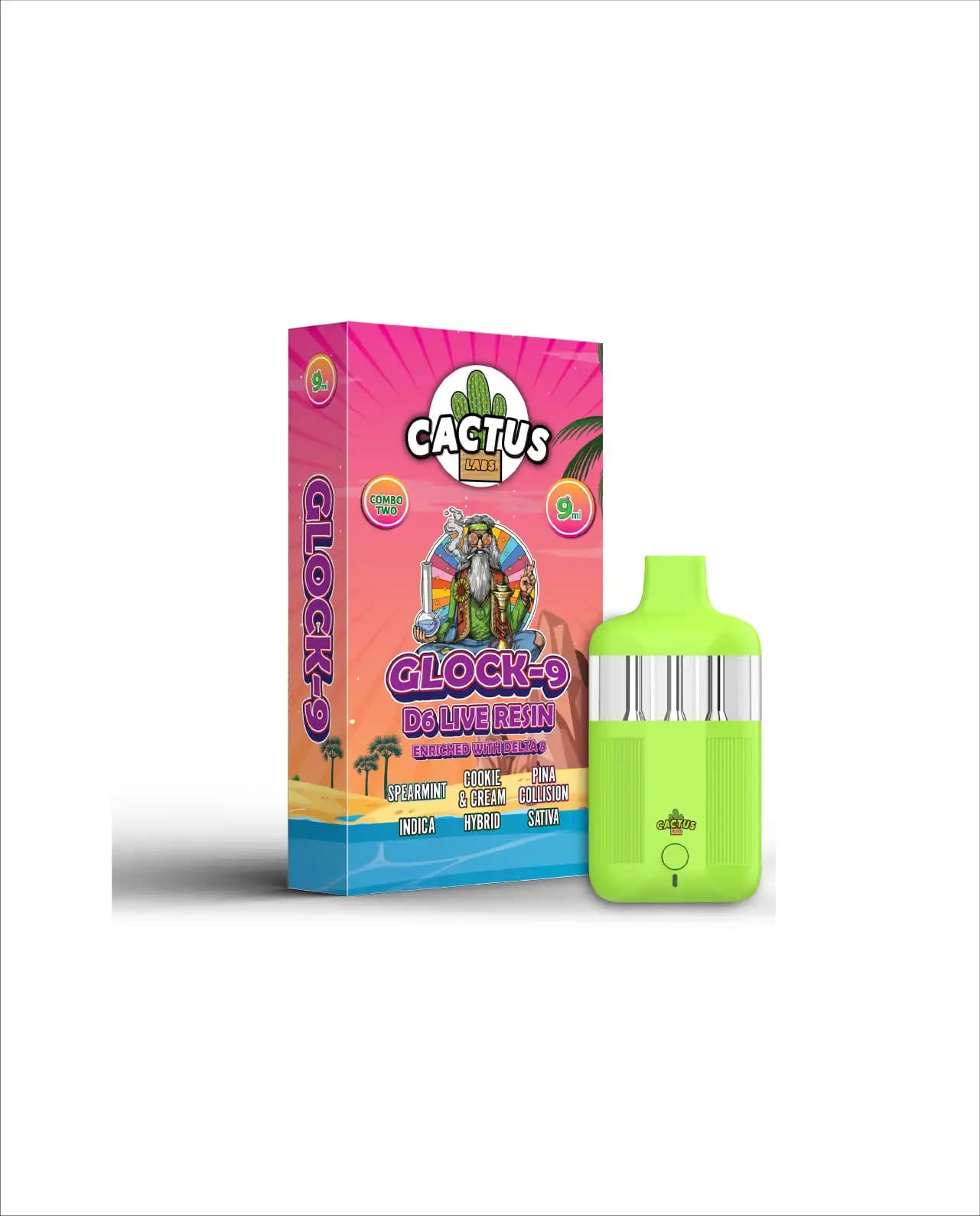 D-6 Enriched with Spearmint Cookie & Cream Pina Collision - Glock-9 Delta 6 Live Resin