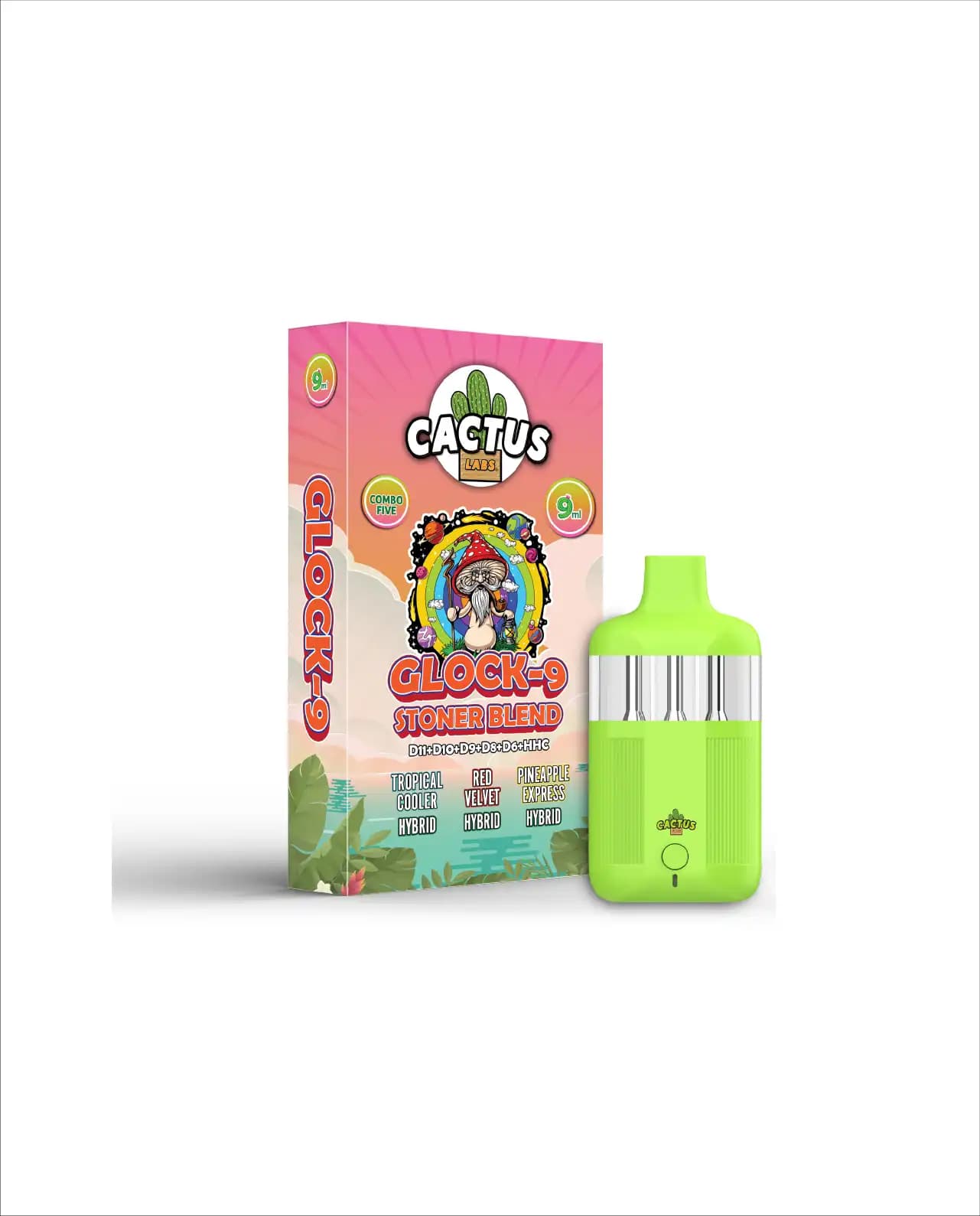 Tropical Cooler, Red Velvet, Pineapple Express - 9ml - Glock-9 Stoner Blend