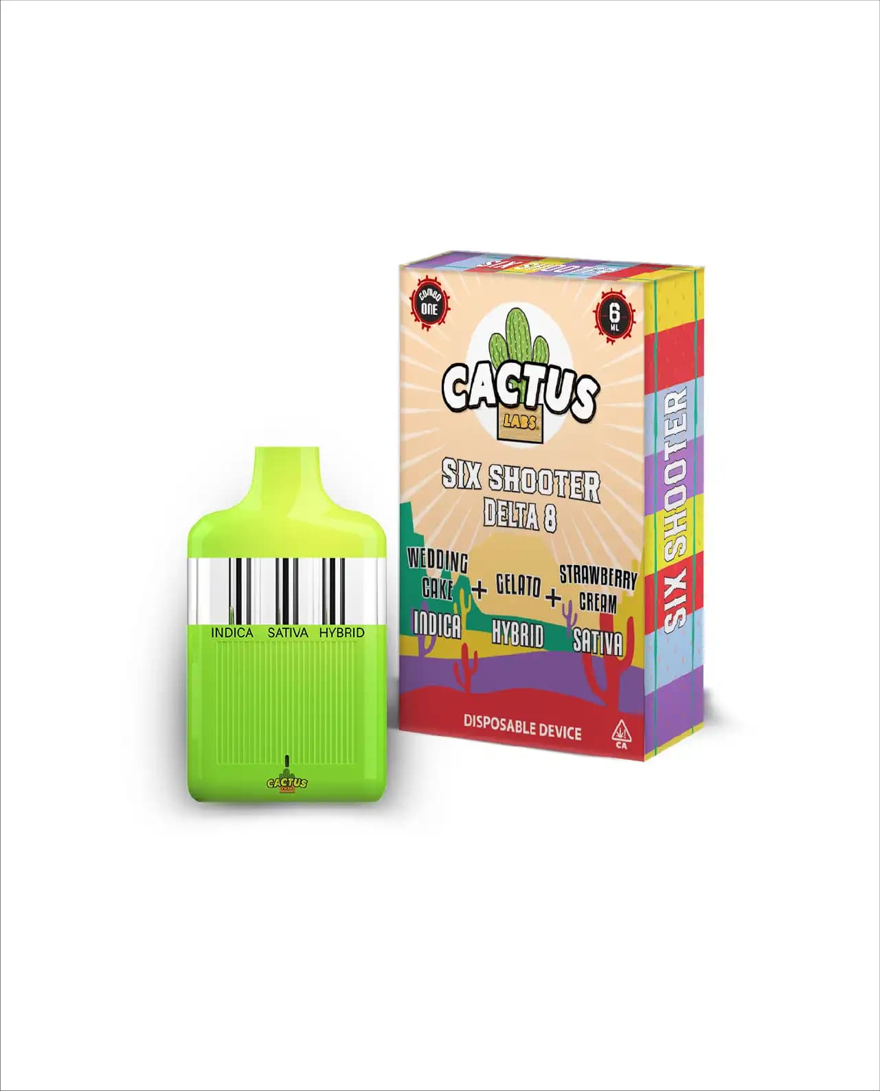 The - Wedding Cake, Gelato, Strawberry Cream 6ml - Six Shooter Delta 8
