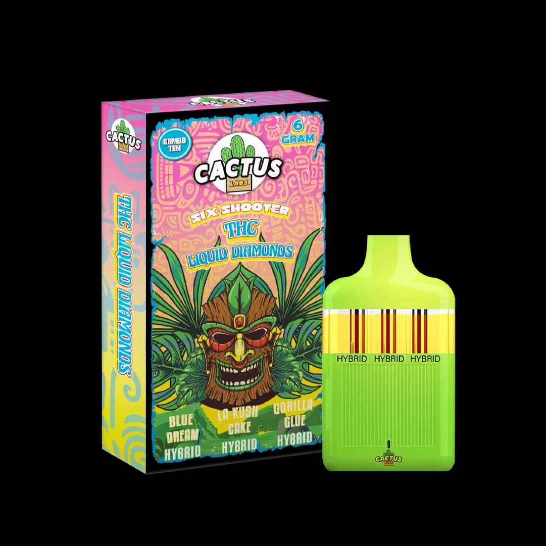 THC Blue Dream + OG Kush Cake + Gorilla Glue Combo Ten 6GM - Six Shooter THC Liquid Diamond
