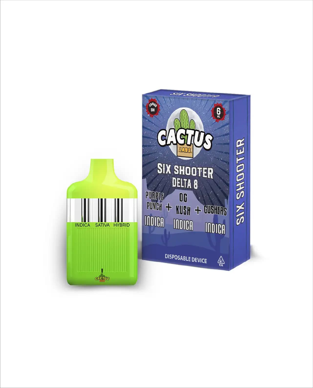 The - Purple Punch, OG Kush, Gushers 6ml - Six Shooter Delta 8