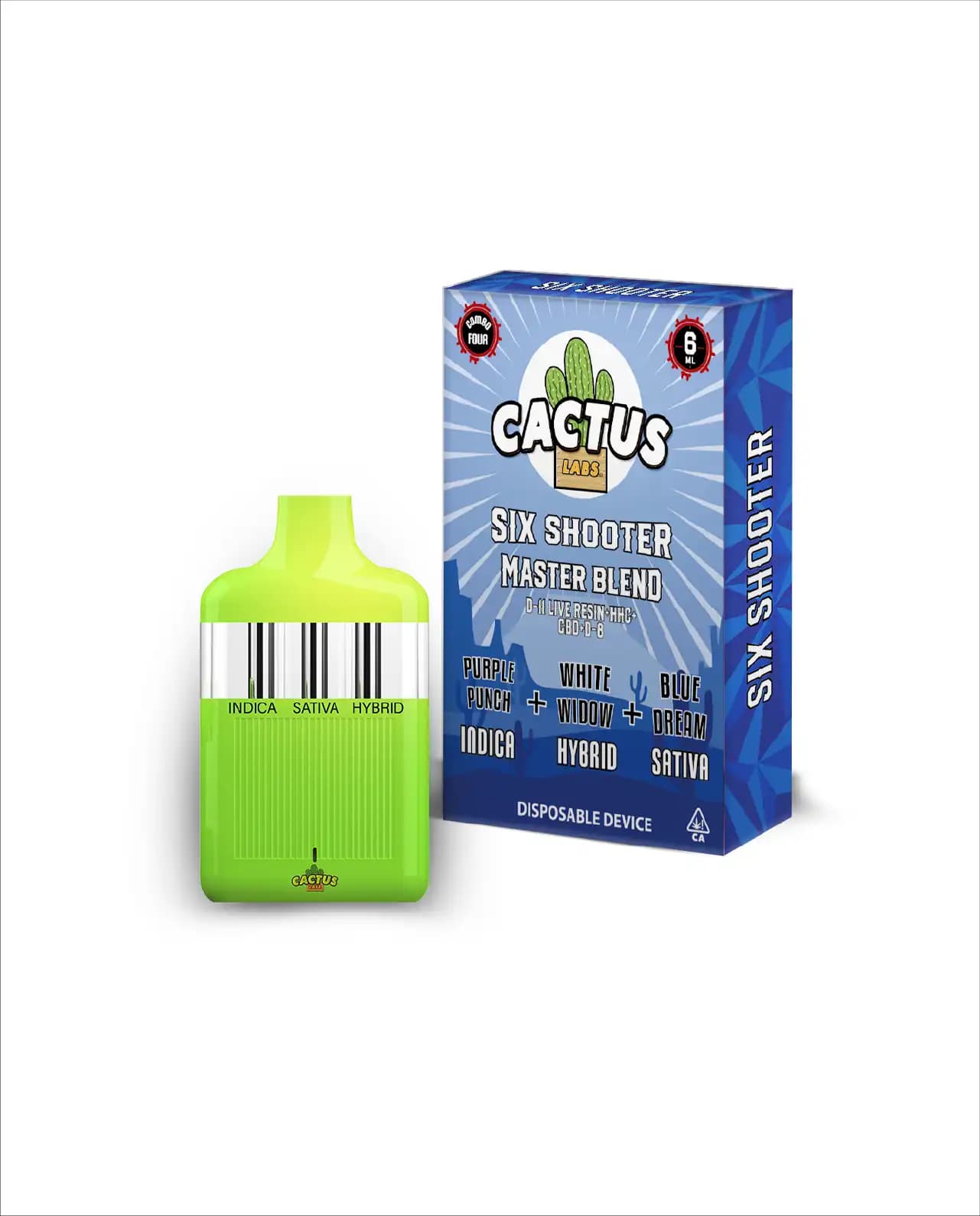 Purple Punch + White Widow + Blue Cream 6ml - Six Shooter Master Blend