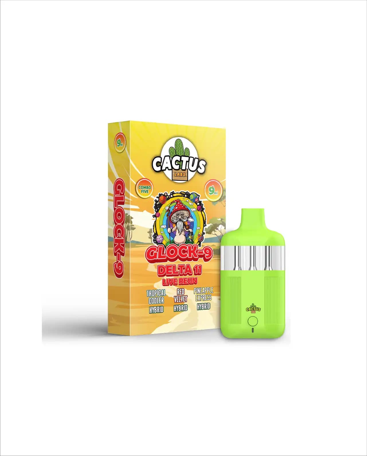 D11 9ml Tropical Cooler + Red Velvel + Pineapple Express - Glock-9 Delta 11 Live Resin