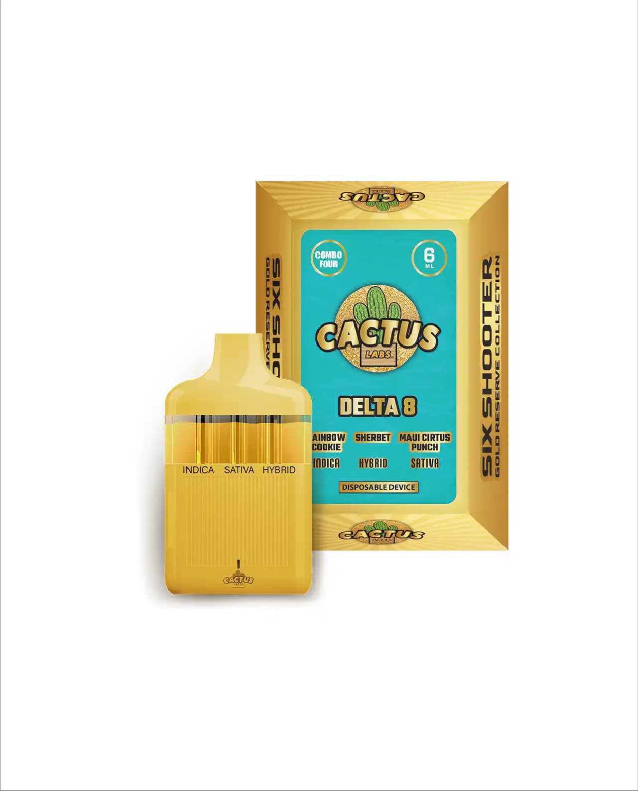 The - Rainbow Cookie, Sherbet, Maui Citrus Punch 6ml - Six Shooter Delta 8 Gold Reserve