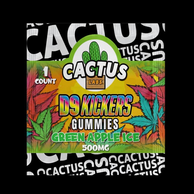 Green Apple Ice - Delta 9 Kickers Gummies