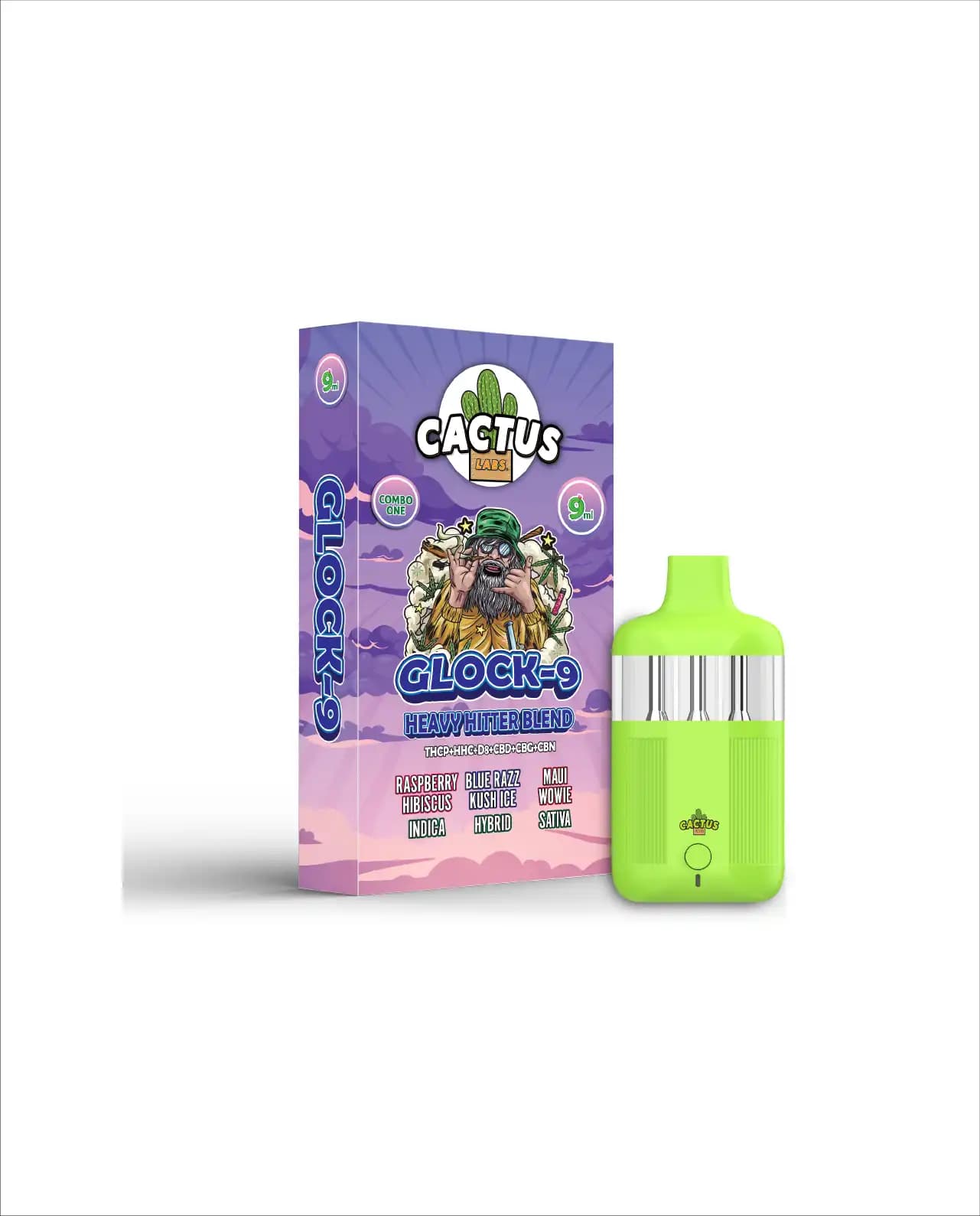 9ml Raspberry Hibiscus + Blue Razz Kush Ice + Maui Wowie - Cactus Heavy Hitter Blend (2g)