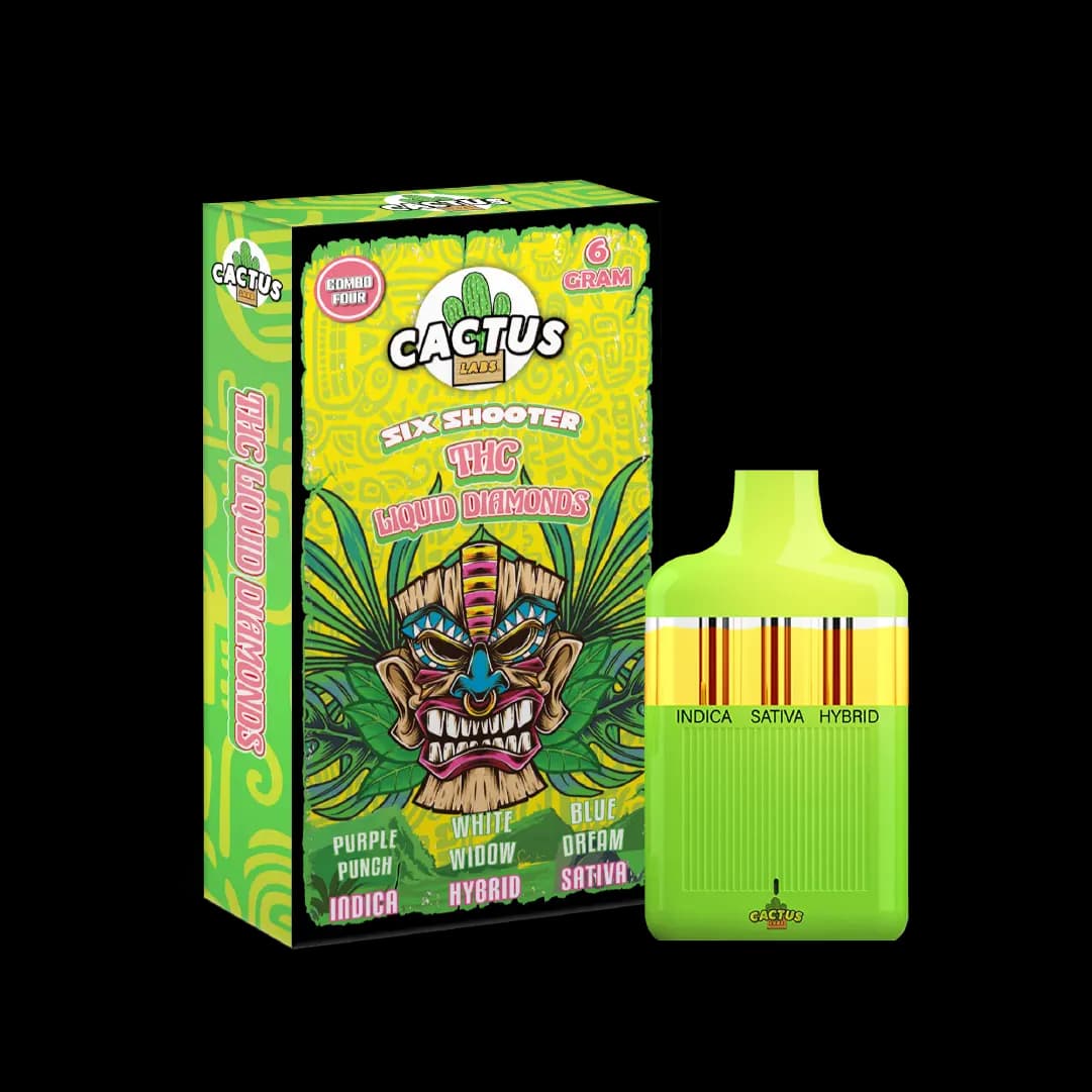 THC Purple Punch + White Widow + Blue Dream Combo Four 6GM - Six Shooter THC Liquid Diamond