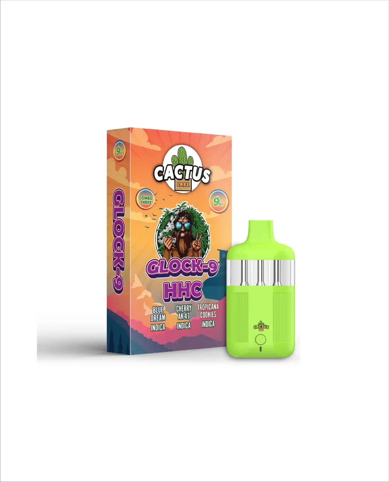 9ml Blue Dream + Cherry Ak-47 + Tropicana Cookies - Glock-9 HHC