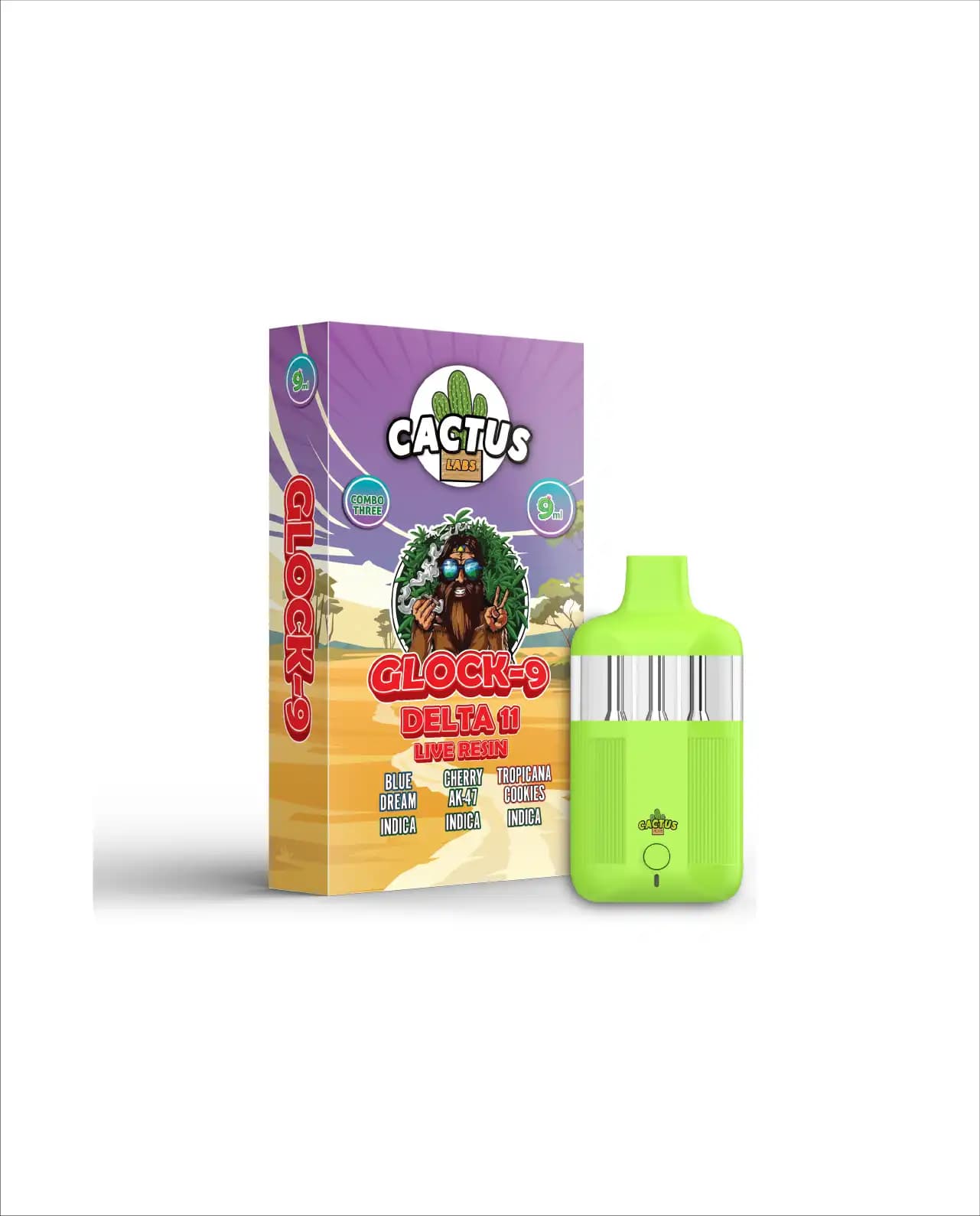 D11 9ml Blue Dream + Cherry Ak-47 + Tropicana Cookies - Glock-9 Delta 11 Live Resin