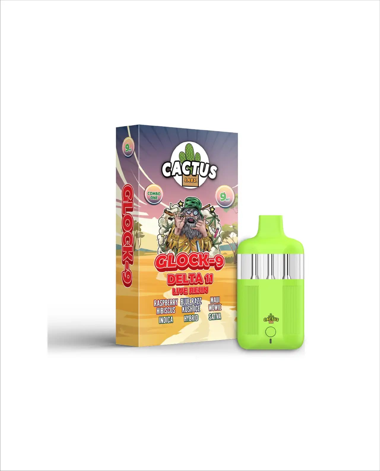 D11 9ml Raspberry Hibiscus + Blue Razz Kush Ice + Maui Wowie - Glock-9 Delta 11 Live Resin