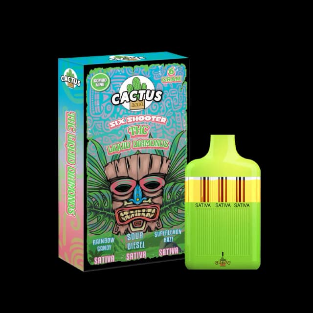 THC Rainbow Candy + Sour Diesel + Superlemon Haze Combo Nine 6GM - Six Shooter THC Liquid Diamond