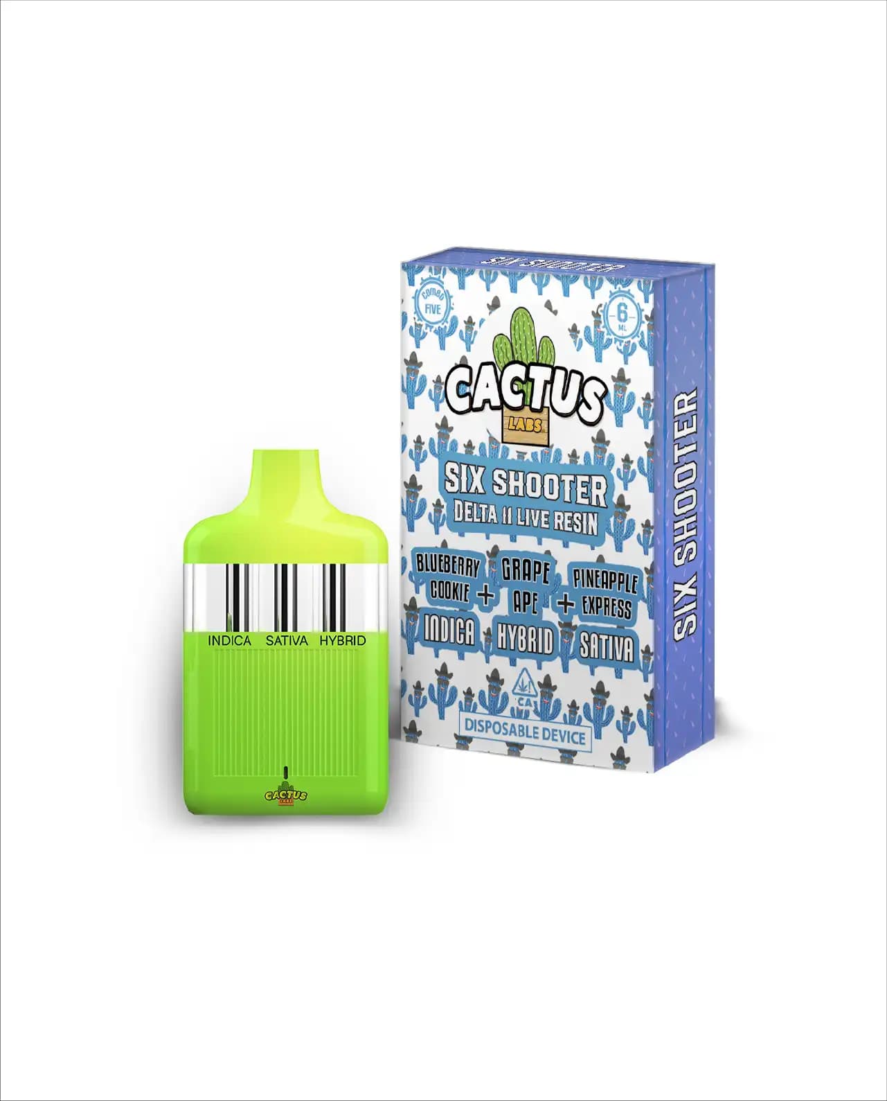 BlueBerry Cookie, Grape Ape, & Pineapple Express - 6ml - Six Shooter Delta 11