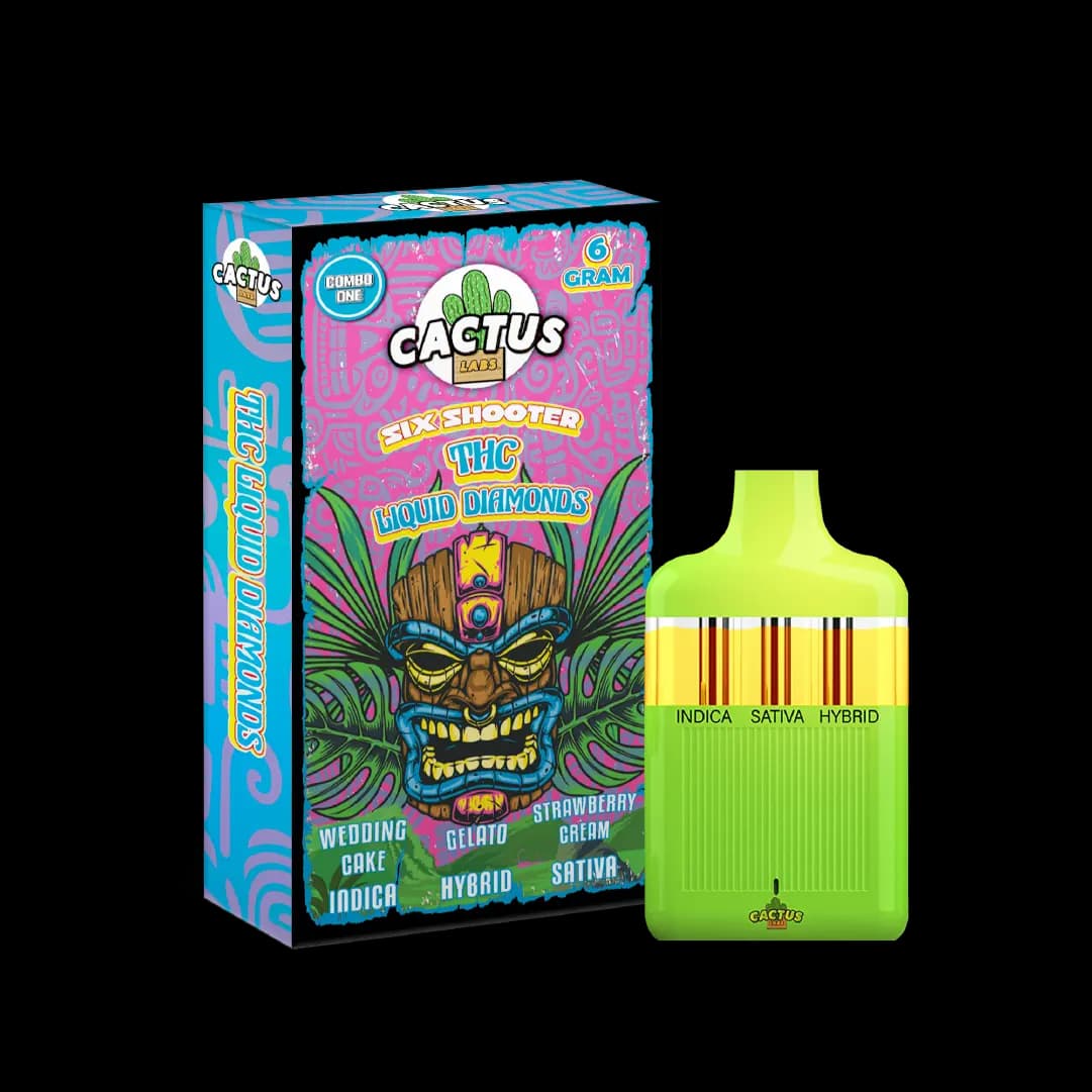 THC Wedding Cake + Gelato + Strawberry Cream Combo One 6GM - Six Shooter THC Liquid Diamond