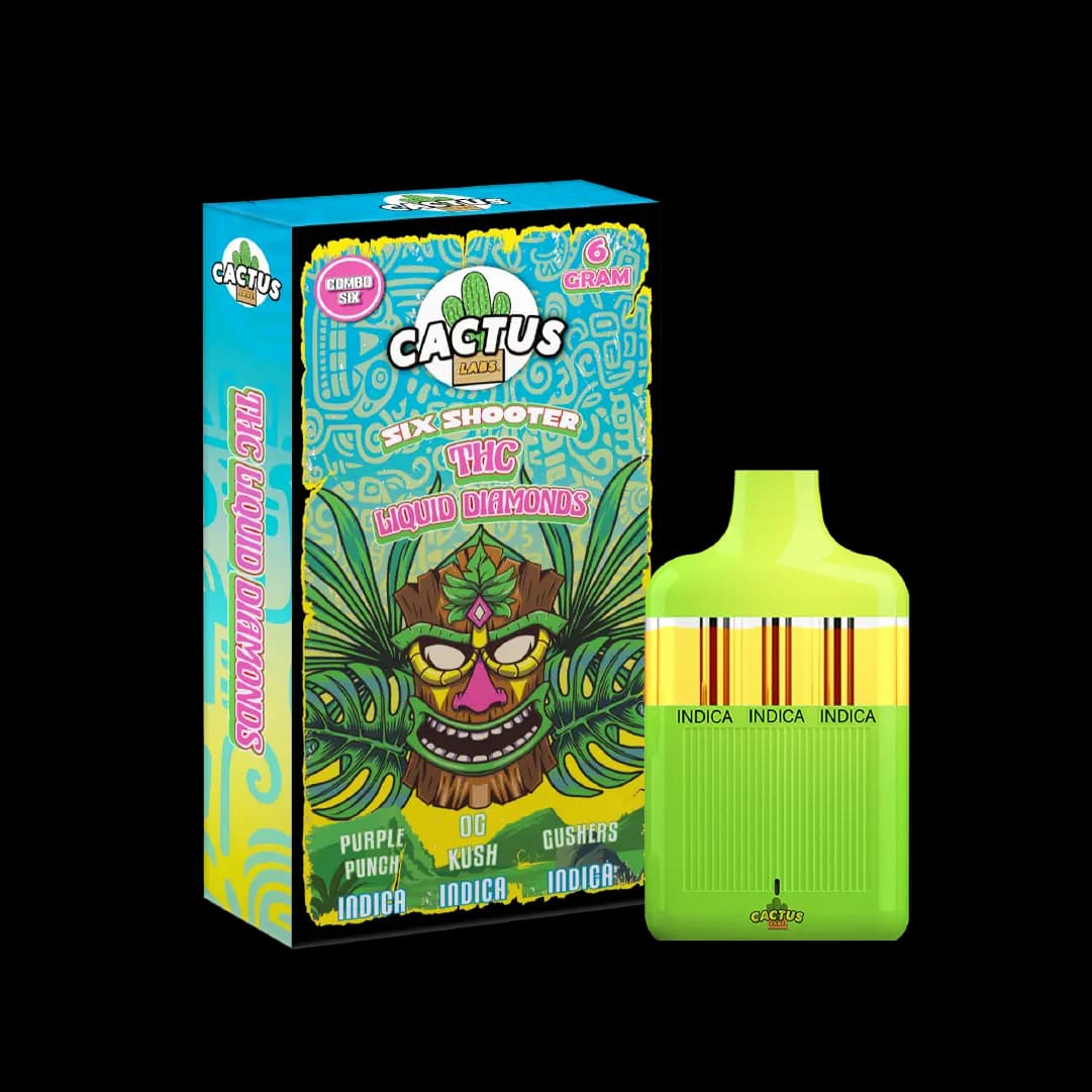 THC Purple Punch + OG Kush + Gushers Combo Six 6GM - Six Shooter THC Liquid Diamond