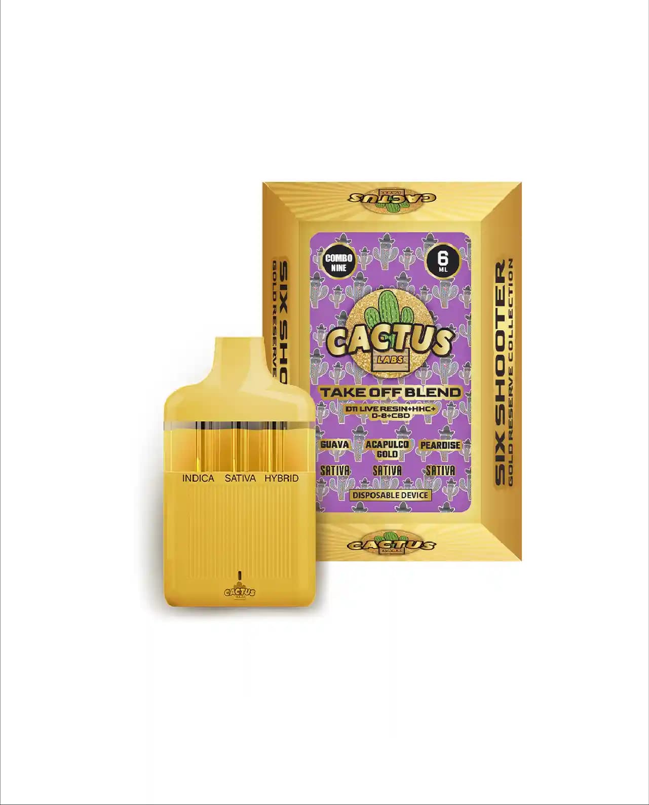 Guava, Acapulco Gold, Paradise 6ml - Six Shooter Take Off Blend Gold Reserve