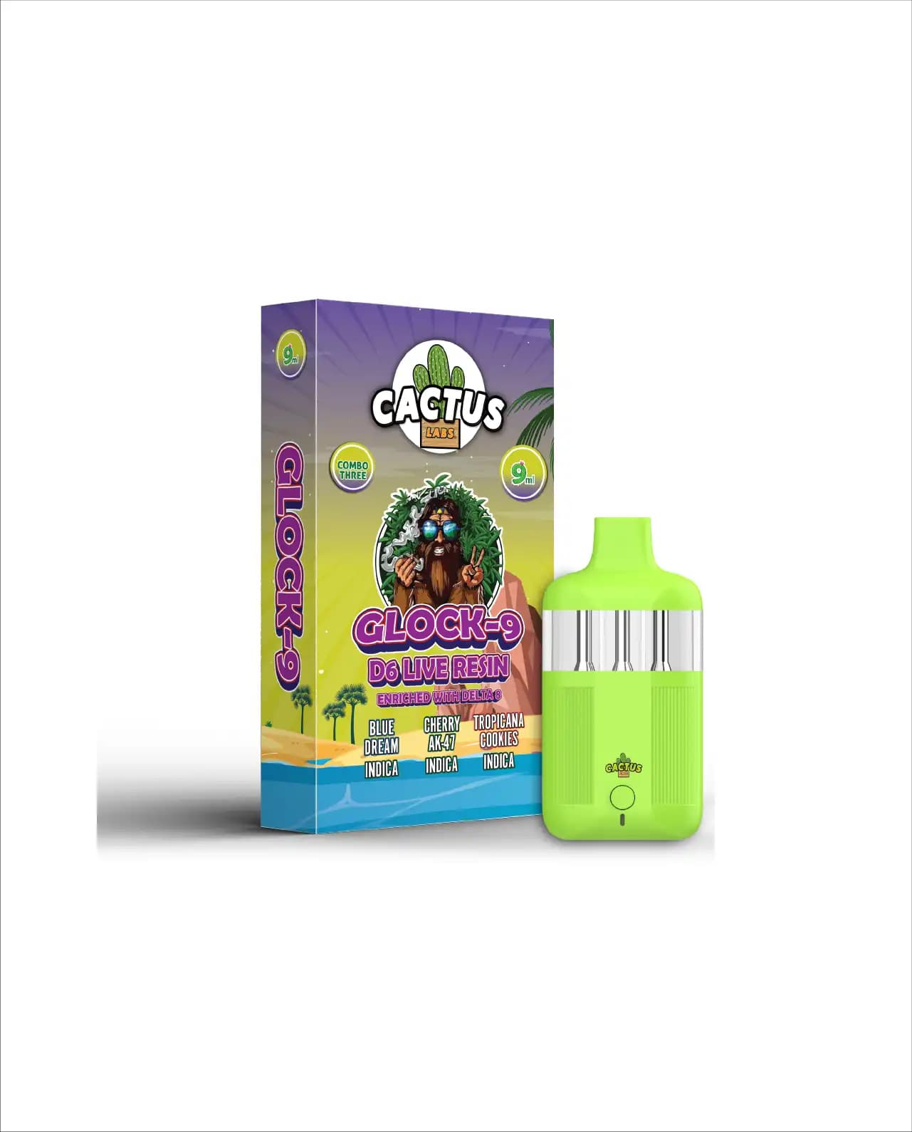 D-6 Enriched with Blue Dream Cherry AK-47 Tropicana Cookies - Glock-9 Delta 6 Live Resin