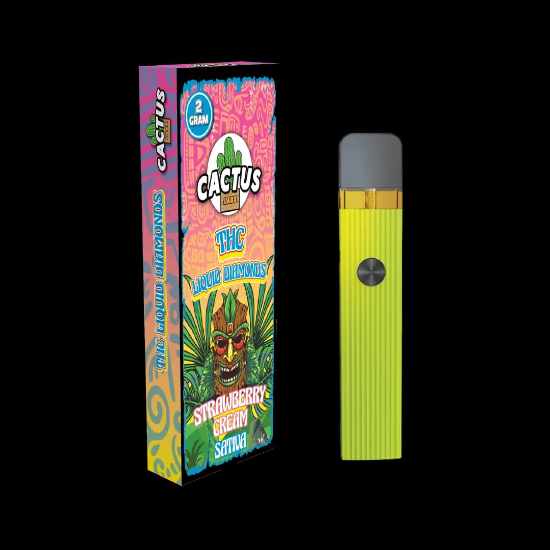 THC Strawberry Cream - Cactus THC Liquid Diamonds (2g)