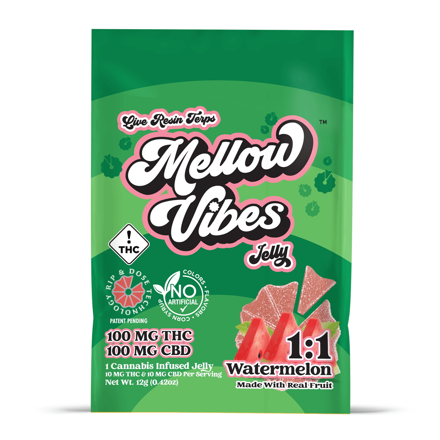 Watermelon 1:1 THC:CBD - Balanced Gummies