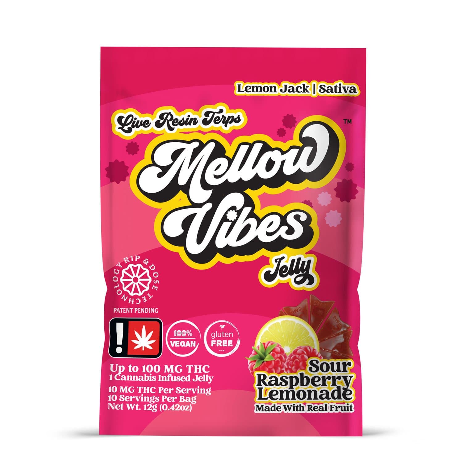 Sour Raspberry Lemonade - Gummies 100mg