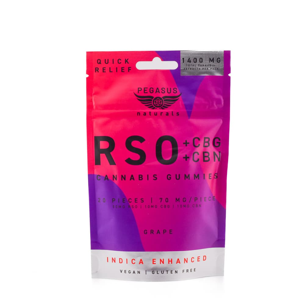 RSO CBG CBN Gummies 1400mg - Naturals