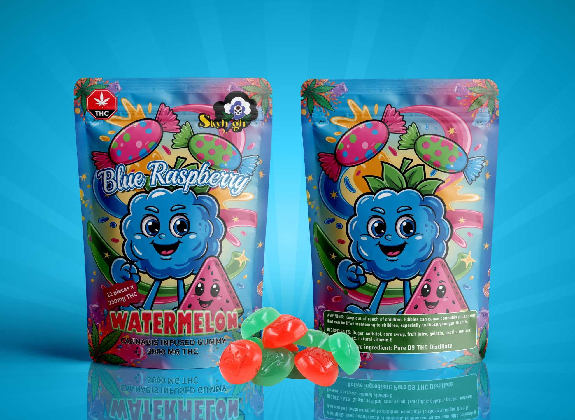 Blue Raspberry + Watermelon - Edibles