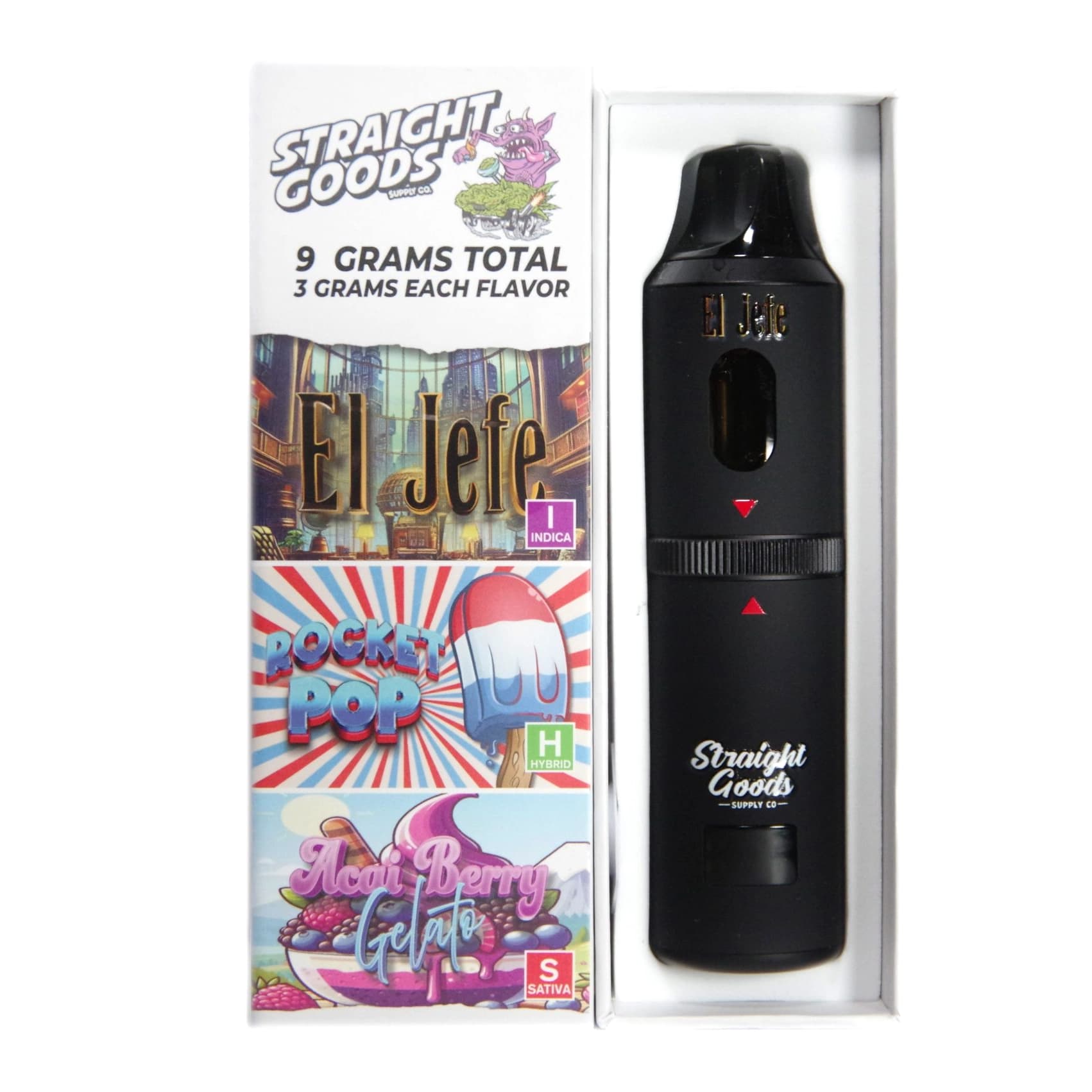 El Jefe + Rocket Pop + Acai Berry Gelato - 9g Triple-Chamber
