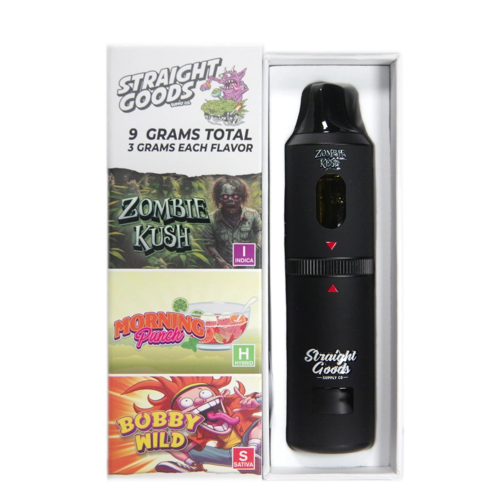 Zombie Kush + Morning Punch + Bobby Wild - 9g Triple-Chamber