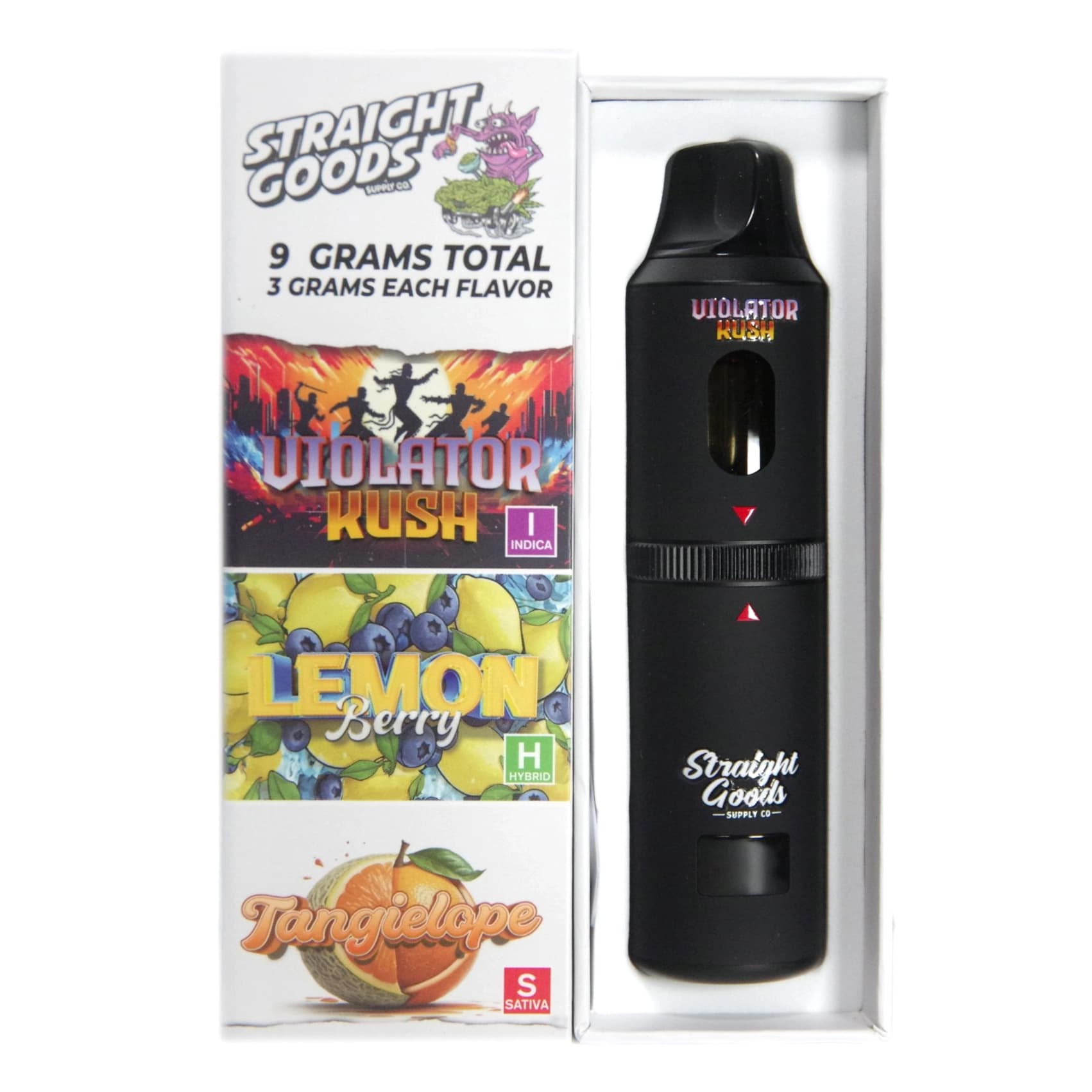 Violator Kush + Lemon Berry + Tangielope - 9g Triple-Chamber
