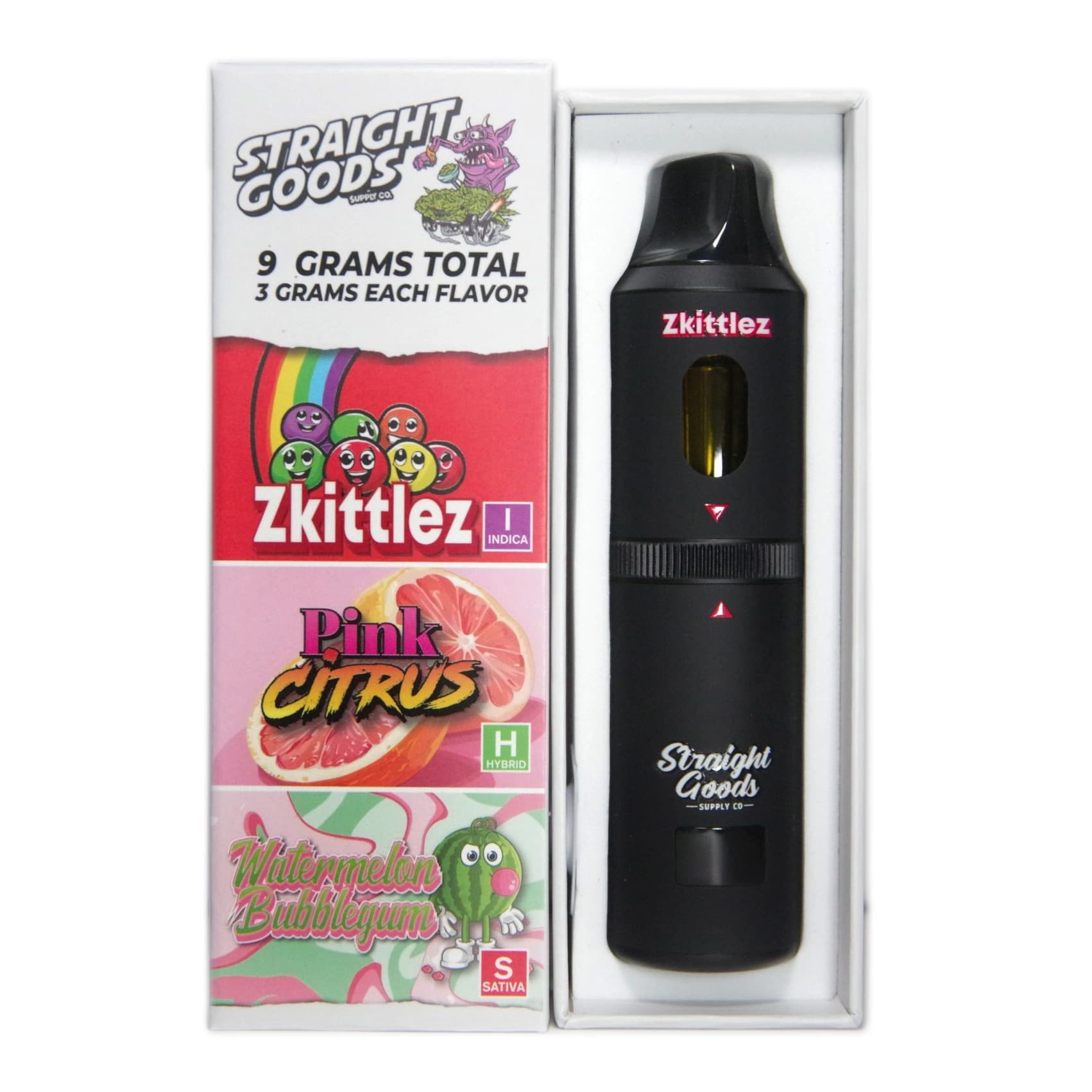 Zkittles + Pink Citrus + Watermelon Bubblegum - 9g Triple-Chamber