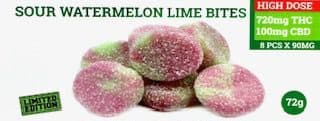 Watermelon Lime Bites - THC Gummies