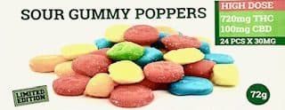 Sour Gummy Poppers - THC Gummies