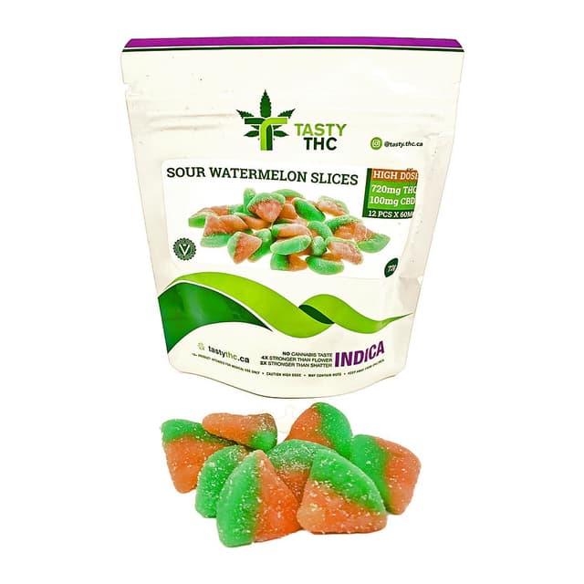Sour Watermelon Slices - THC Gummies