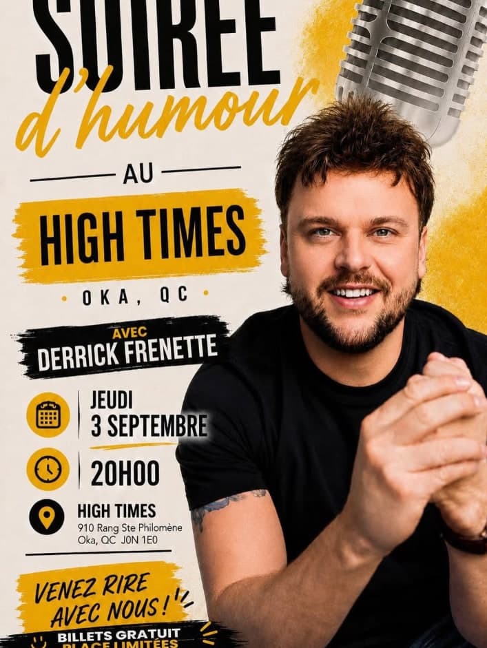 Soirée d'humour au High Times Oka poster