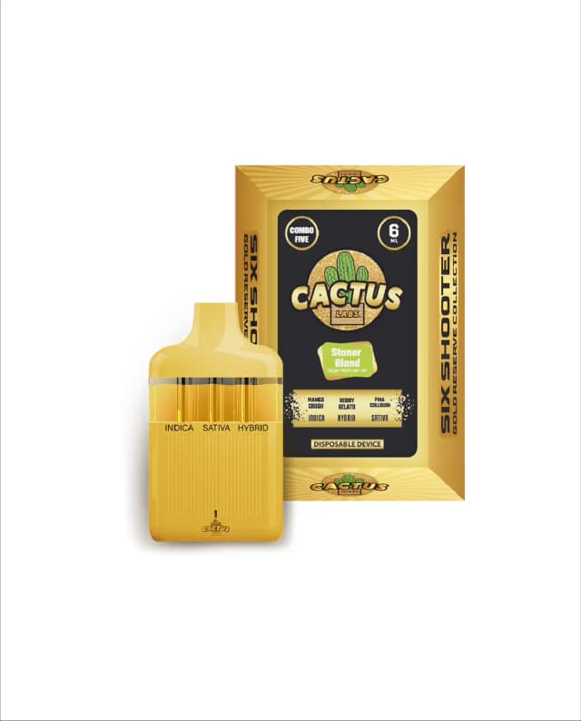 Mango Crush + Berry Gelato + Pina Collision 6ml - Six Shooter Stoner Blend Gold Reserve