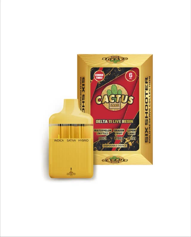 D11 WaterMelon Zkittlez + Dragon Fruit + Lemon Cake 6ml - Six Shooter Delta 11 Live Resin Gold Reserve