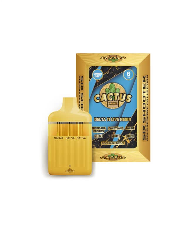 D11 Tropicana Cookies + Candy Land + Tangie 6ml - Six Shooter Delta 11 Live Resin Gold Reserve