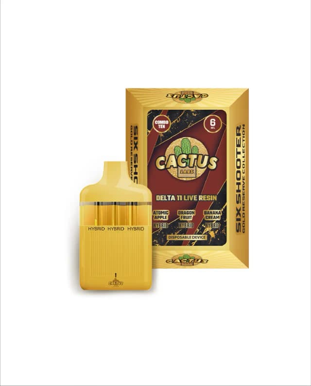 D11 Atomic Apple + Dragon Fruit + Banana Cream 6ml - Six Shooter Delta 11 Live Resin Gold Reserve
