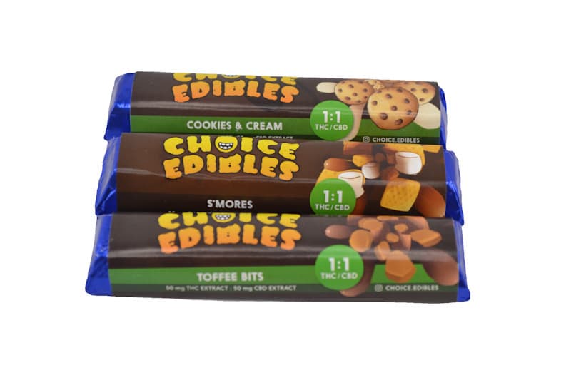 1:1 Chocolate bars 100mg