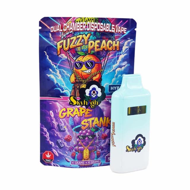 Fuzzy Peach + Grape Stank - Dual Chamber Vape