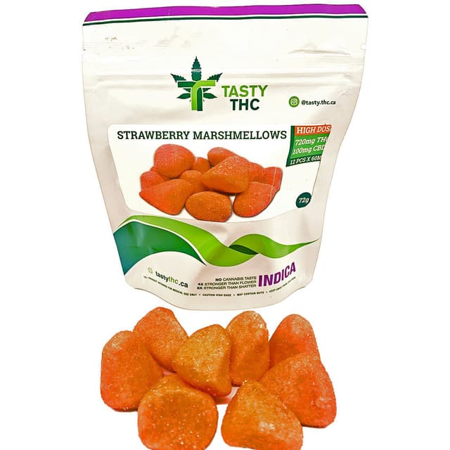 Strawberry Marshmellows - THC Gummies