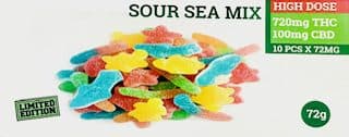 Sour Sea Mix - THC Gummies