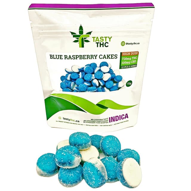 Blue Raspberry Cakes - THC Gummies